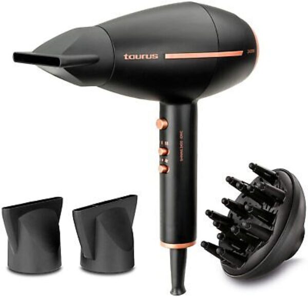Taurus Shining 2400 Ionic, Secador de pelo iónico antiencrespamiento. Gama Pro